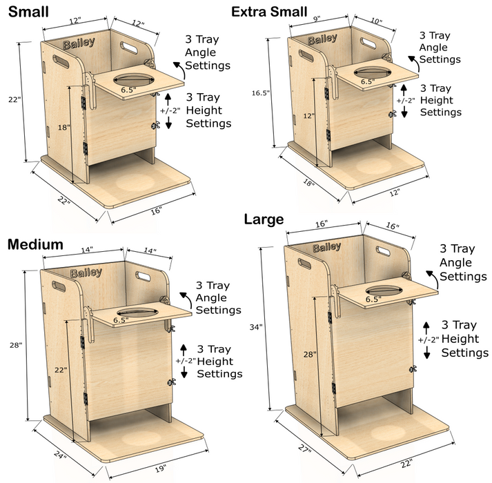 BAILEY- Dog High Chair for Megaesophagus